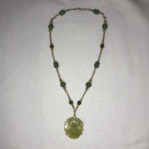 Betsy Michaels Clay & Jade Necklace